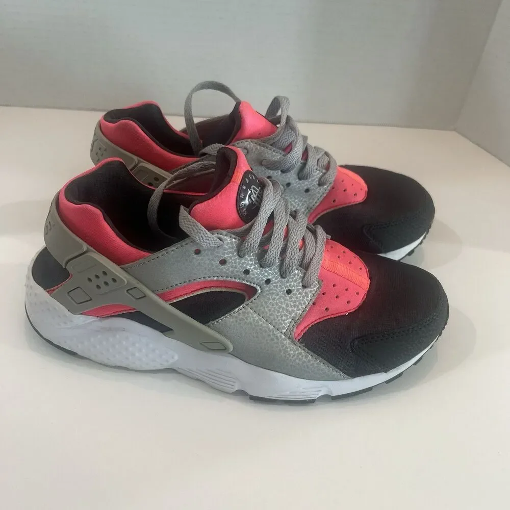 Nike Youth Huarache Run Hot Punch/Wolf Grey-Anthracite 6.5Y  8W 654280-600